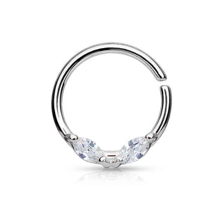 Anneau Marquises Zircones Pliable