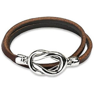 Bracelet Marron Fermoire Nœud