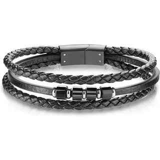 Bracelet Tressé Noir Aimant