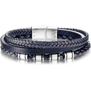 Bracelet Tressé Bleu Foncé Aimant