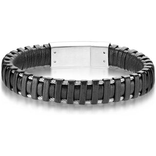 Bracelet Noir Argent Aimant