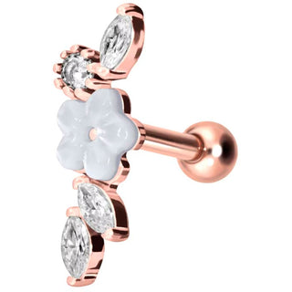 Barre Fleur Zircone