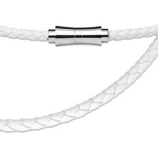 Collier Tressé Blanc Aimant