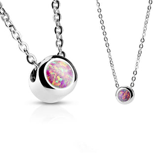 Collier Bille Zircone Argent