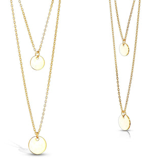 Collier Pendentif Rond Plat