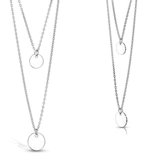 Collier Pendentif Rond Plat