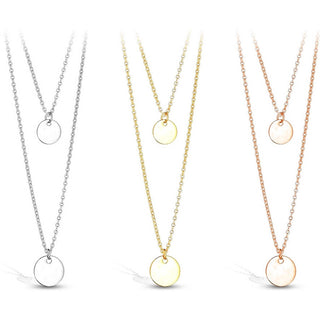 Collier Pendentif Rond Plat