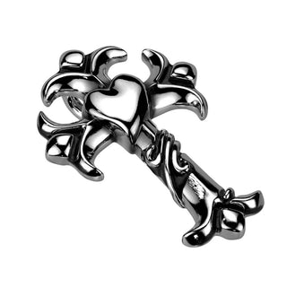 Collier Croix Cœur Argent
