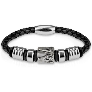 Bracelet Noir Franc-maçon Aimant