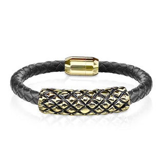 Bracelet Noir Tressé Aimant