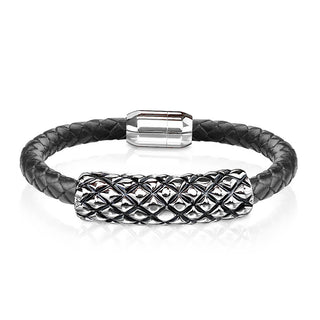 Bracelet Noir Tressé Aimant