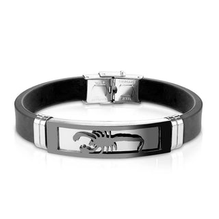 Bracelet Noir Scorpion Silicone