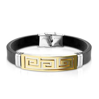 Bracelet Labyrinthe Silicone Noir