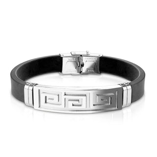 Bracelet Labyrinthe Silicone Noir