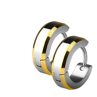 Boucle d'Oreille Argent Noir Doublé Cliqueur