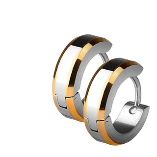 Boucle d'Oreille Argent Noir Doublé Cliqueur