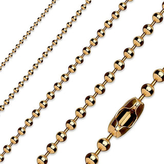 Collier Chaîne Bille Or Rose