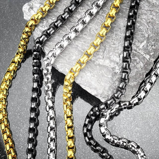 Collier Chaine Boite Vénitienne Noire