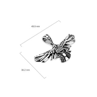 Collier Ailes d'Aigle LIVE TO RIDE Argent