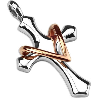 Collier Croix Argent Or