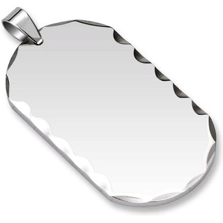 Collier Plaque Facettes Argent
