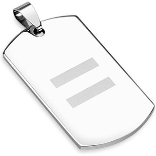 Collier Plaque Égal Argent