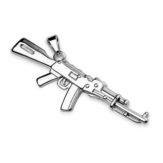 Collier Fusil AK 47 Or