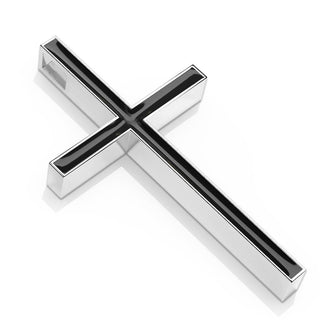 Collier Croix Noir Or