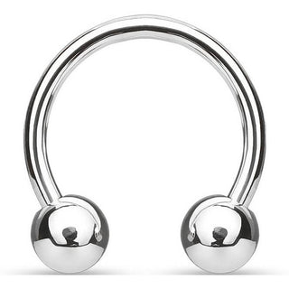 Titane Fer à cheval Bille Argent