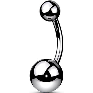 Titane Piercing Nombril Bille Argent