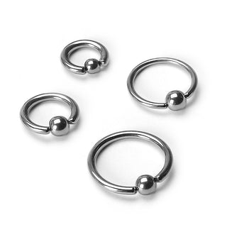 Titane Anneau Argent Bille Captive