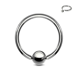 Titane Anneau Argent Bille Captive