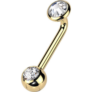 Titane Piercing Christina Zircone Filetage Interne