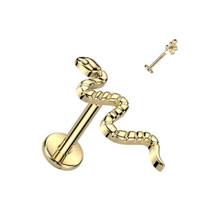 Titane Labret Serpent Filetage Interne