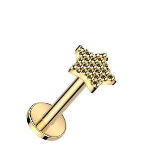Titane Labret Étoile Filetage Interne