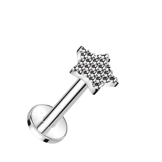 Titane Labret Étoile Filetage Interne