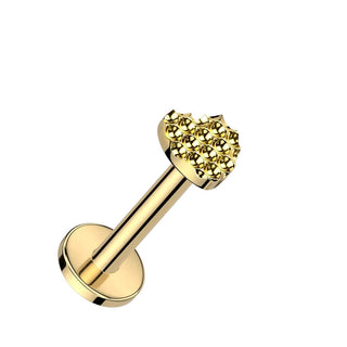 Titane Labret Cœur Filetage Interne