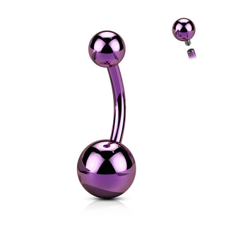 Titane Piercing Nombril Bille Filetage Interne