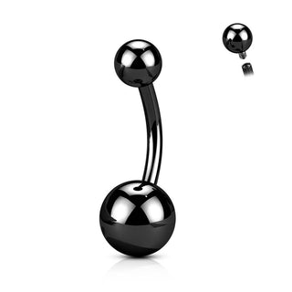 Titane Piercing Nombril Bille Filetage Interne