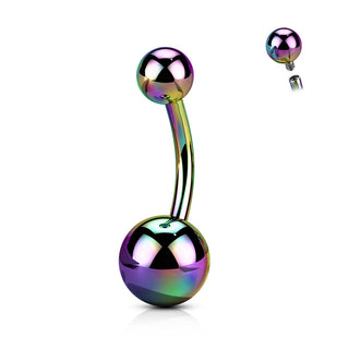 Titane Piercing Nombril Bille Filetage Interne
