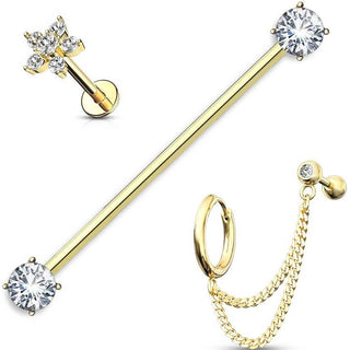 Pack Économique Ensemble Labret Barbell Industriel, 3 morceaux