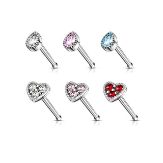 Nez Clou à Nez Pack Zircone, 6 morceaux