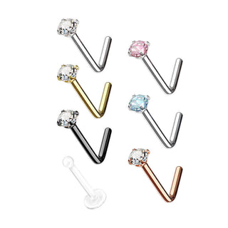 Nez En Forme de L Zircone, 7 morceaux