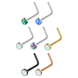 Nez En Forme de L Opale Ronde, 7 morceaux