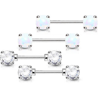 Téton Bille Zircone Opale, 2 paires