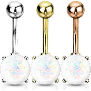 Piercing Nombril Zircone Ronde, 3 morceaux