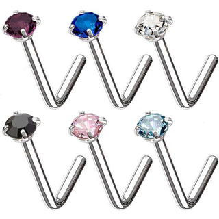 Nez En Forme de L Zircone Ronde, 6 morceaux
