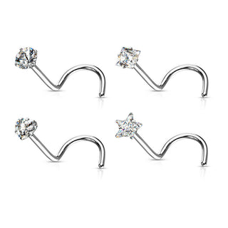 Nez  Vis Pack Zircone Argent, 4 morceaux