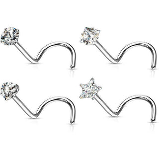 Nez  Vis Pack Zircone Argent, 4 morceaux