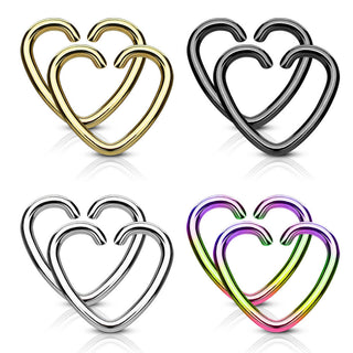Anneau Cœur Pliable, 4 paires